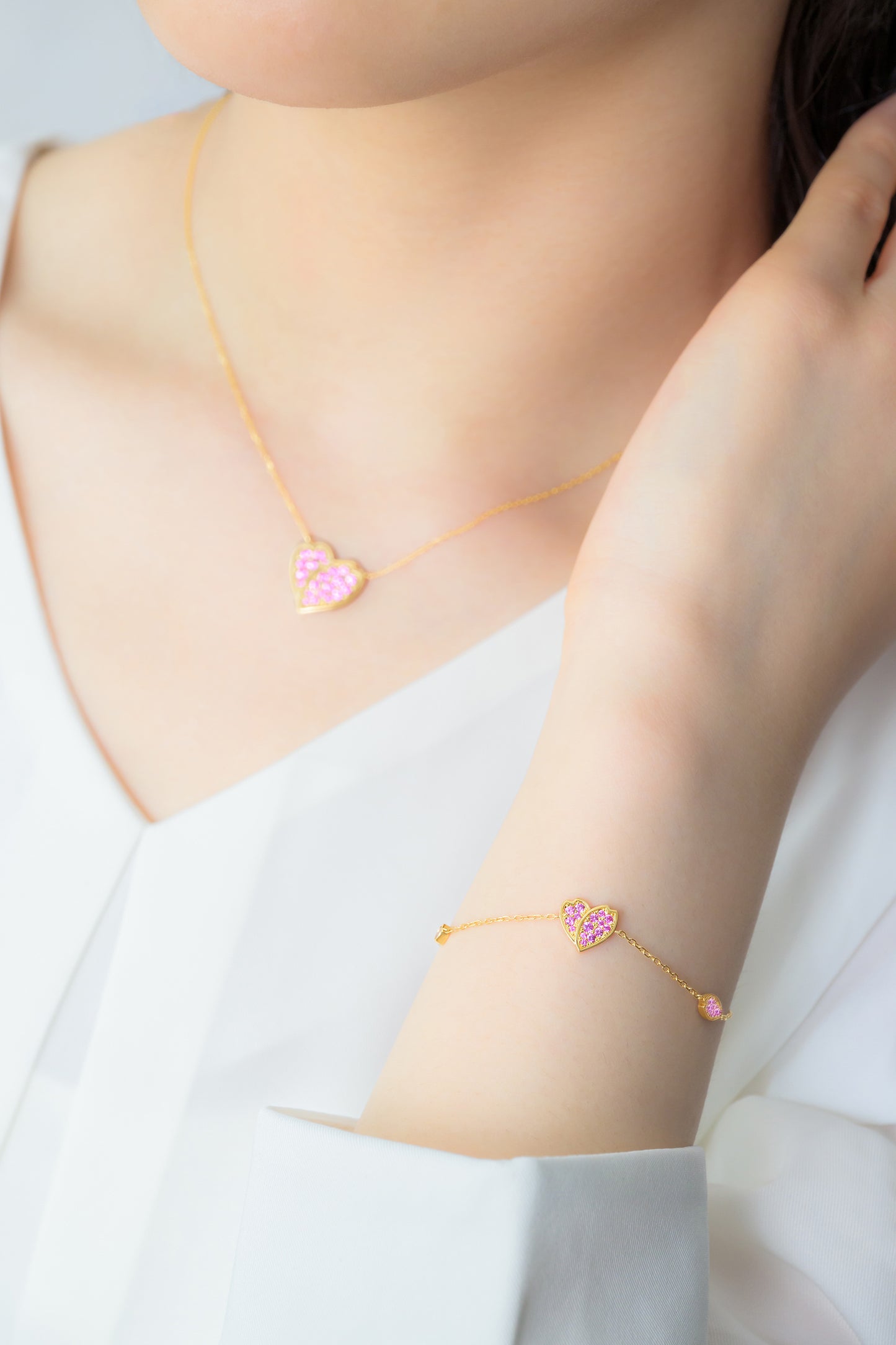 Fauna Heart Fairy Sakura Diamond Bracelet