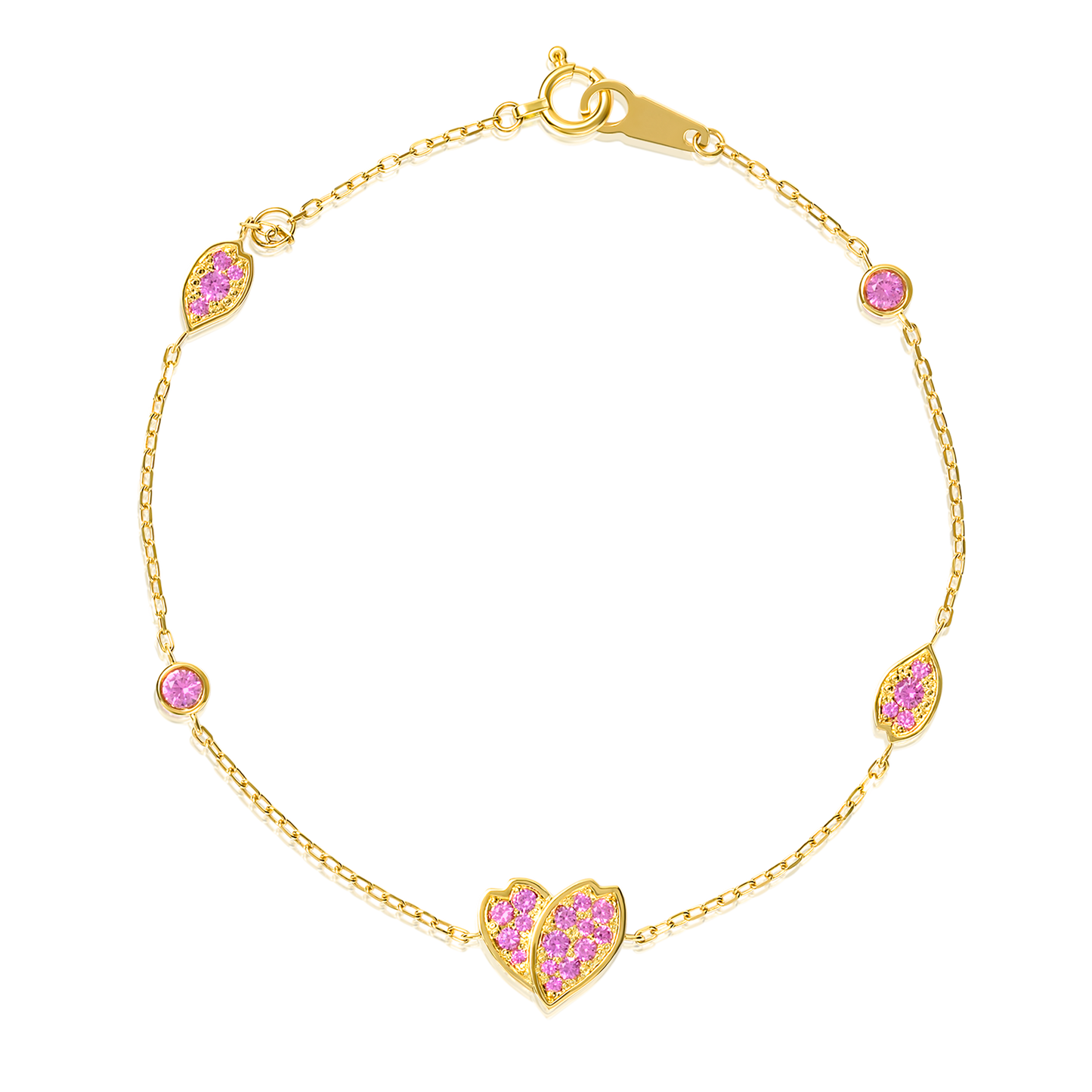 Fauna Heart Fairy Sakura Diamond Bracelet