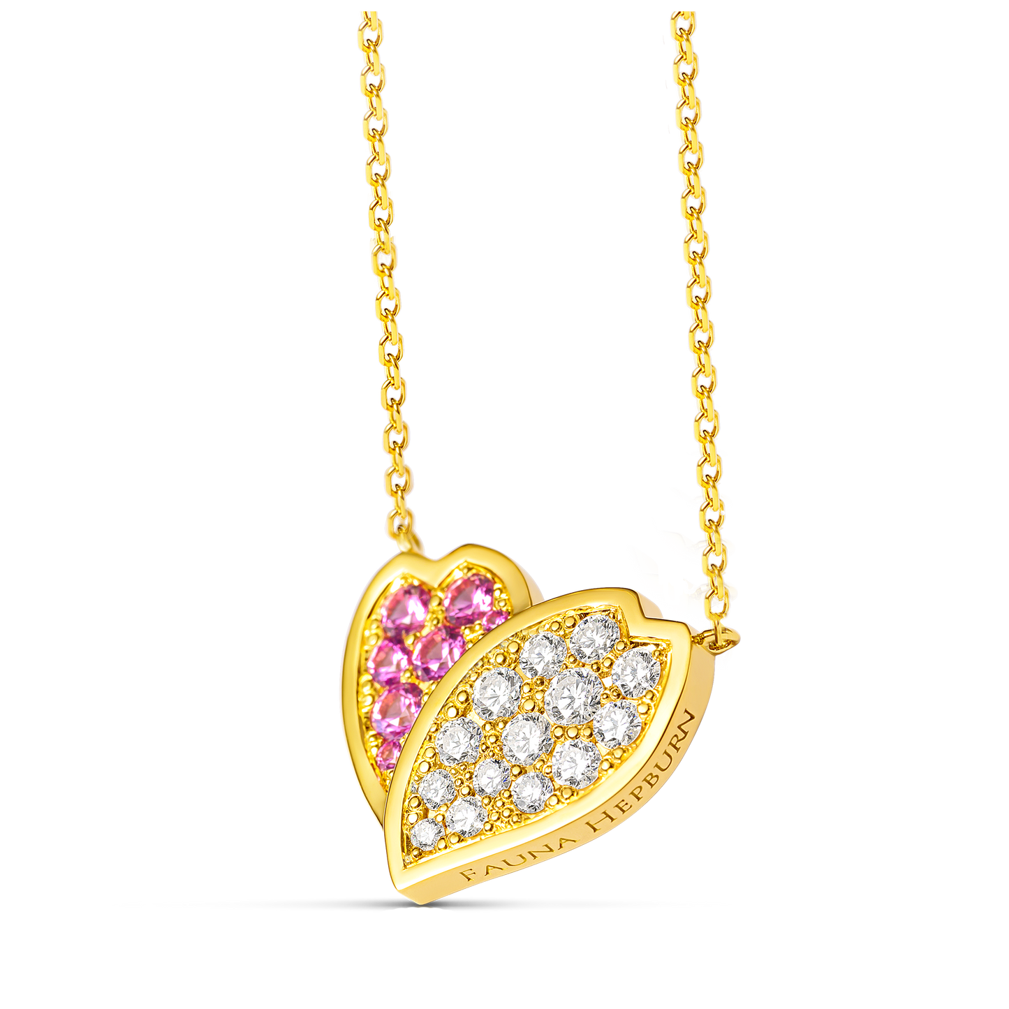 FAUNA HEART NECKRACE | DOUBLE BICOLOR