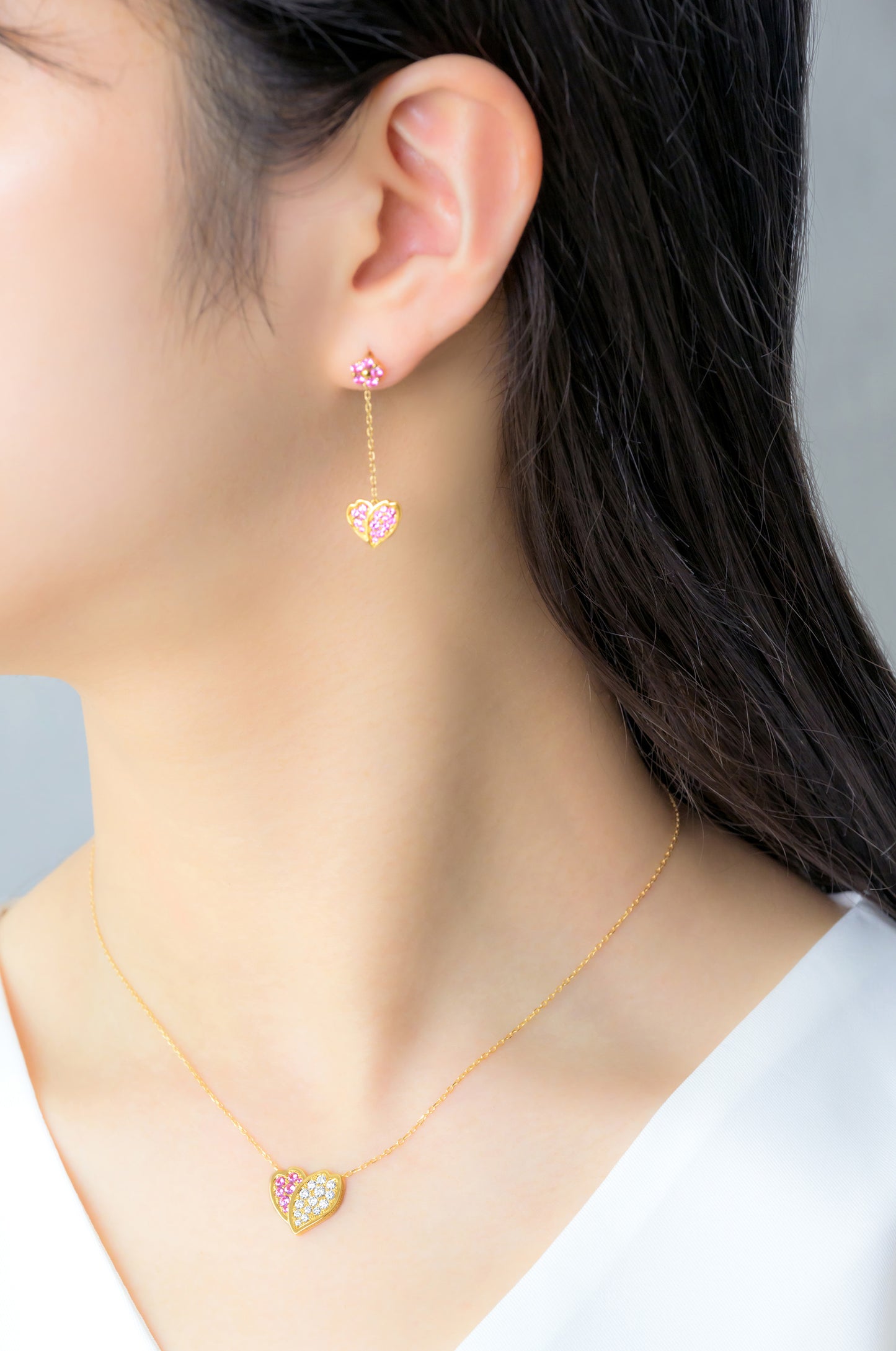 FAUNA HEART NECKRACE | DOUBLE BICOLOR