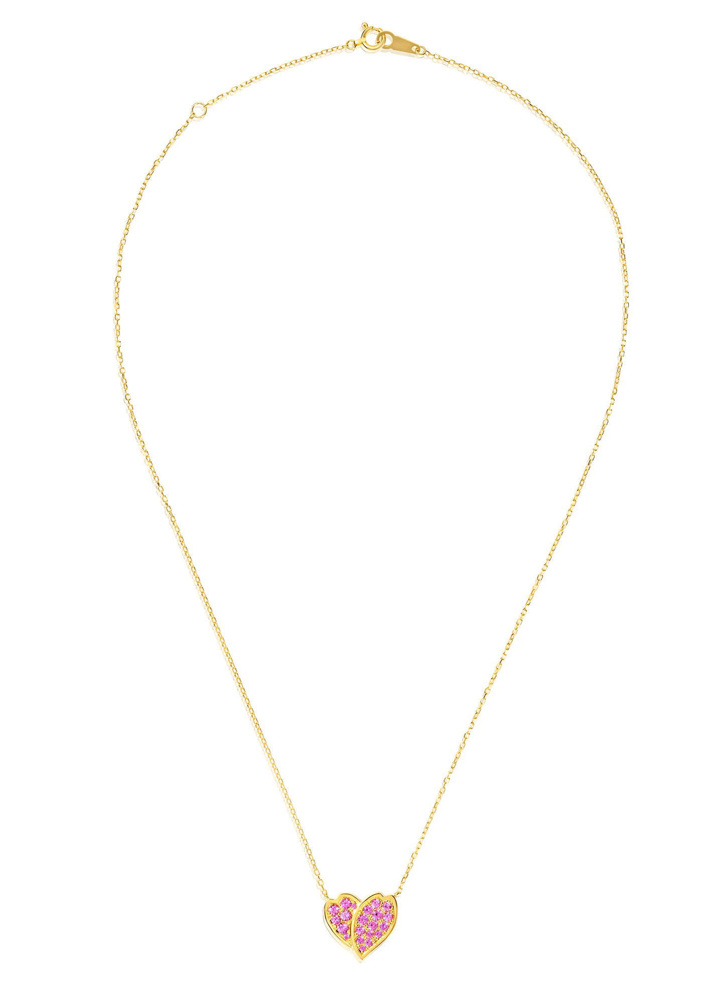 FAUNA HEART NECKLACE | PINK SAPPHIRE