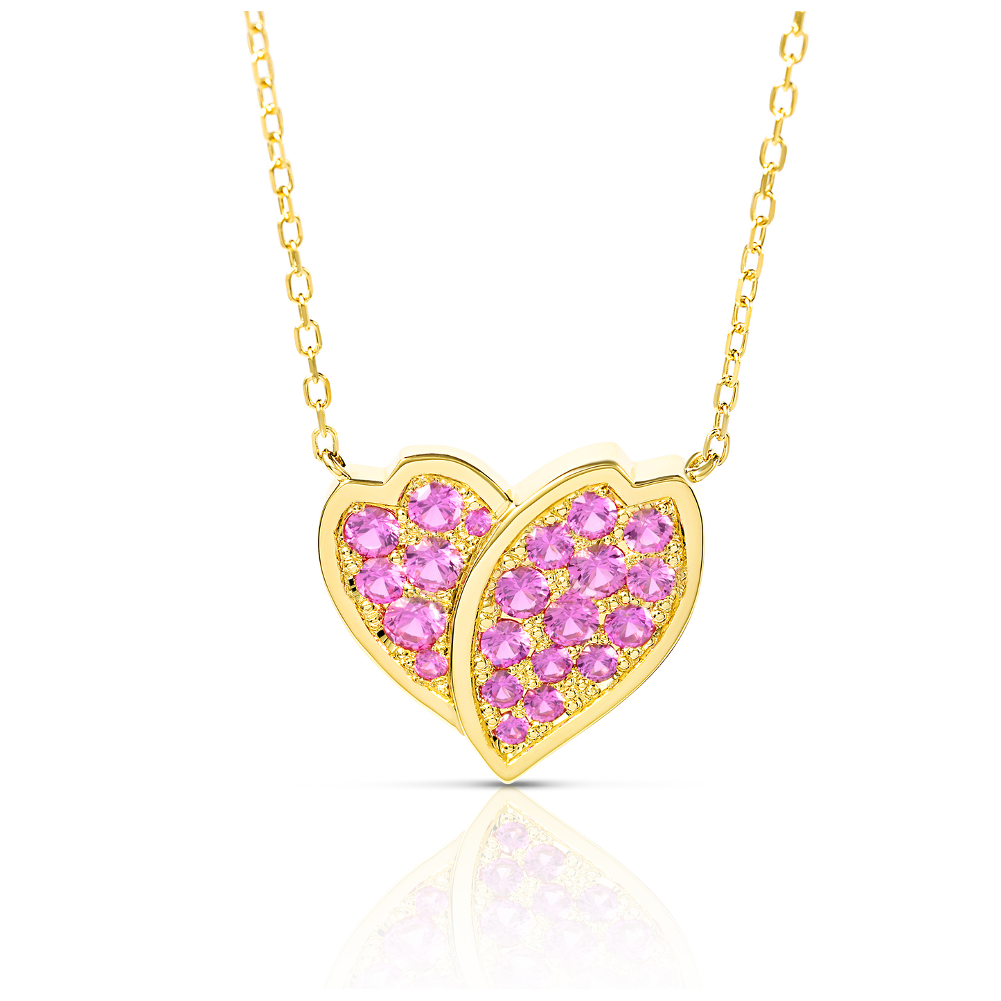 FAUNA HEART NECKLACE | PINK SAPPHIRE