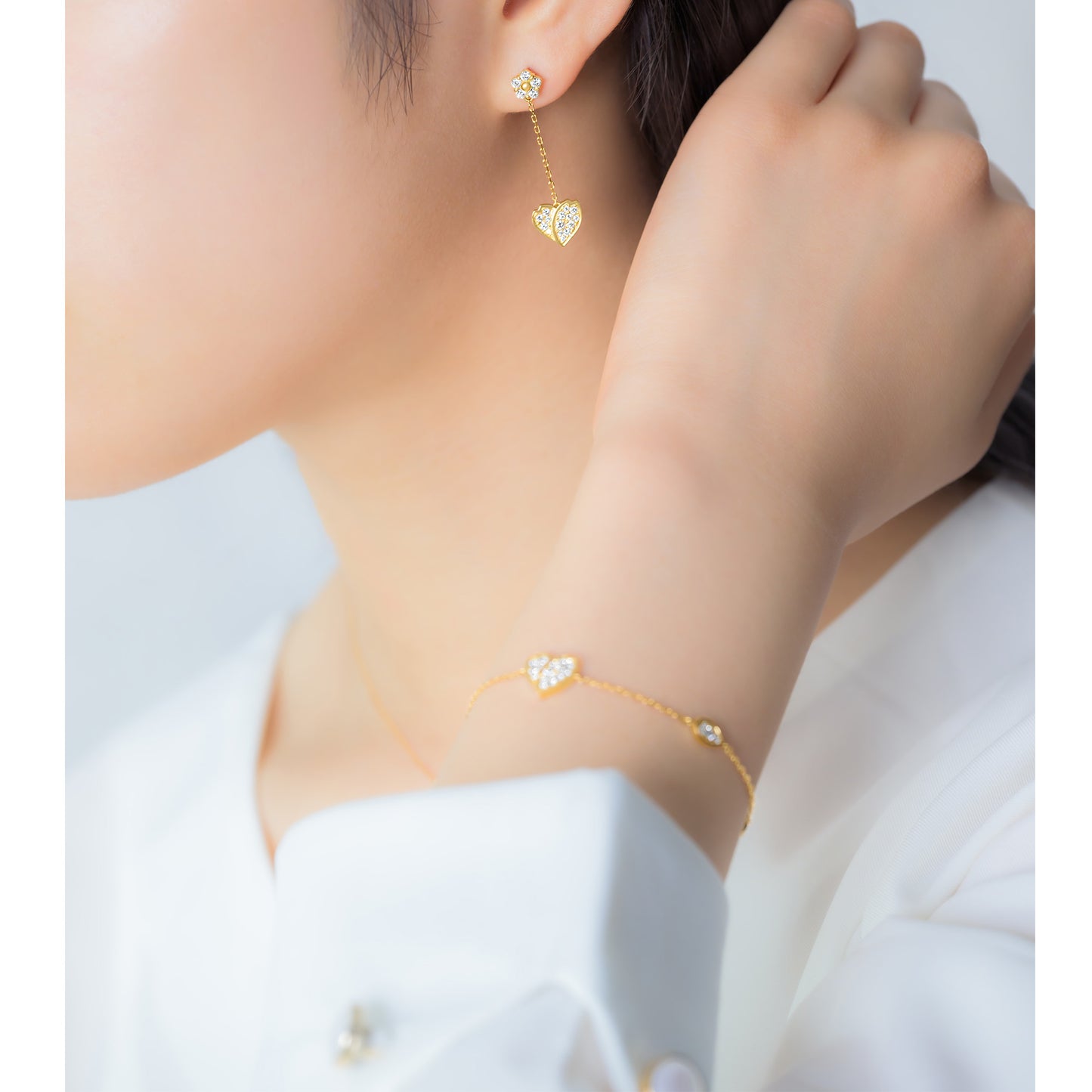 FAUNA HEART EARRINGS DANCE OF FLOWER