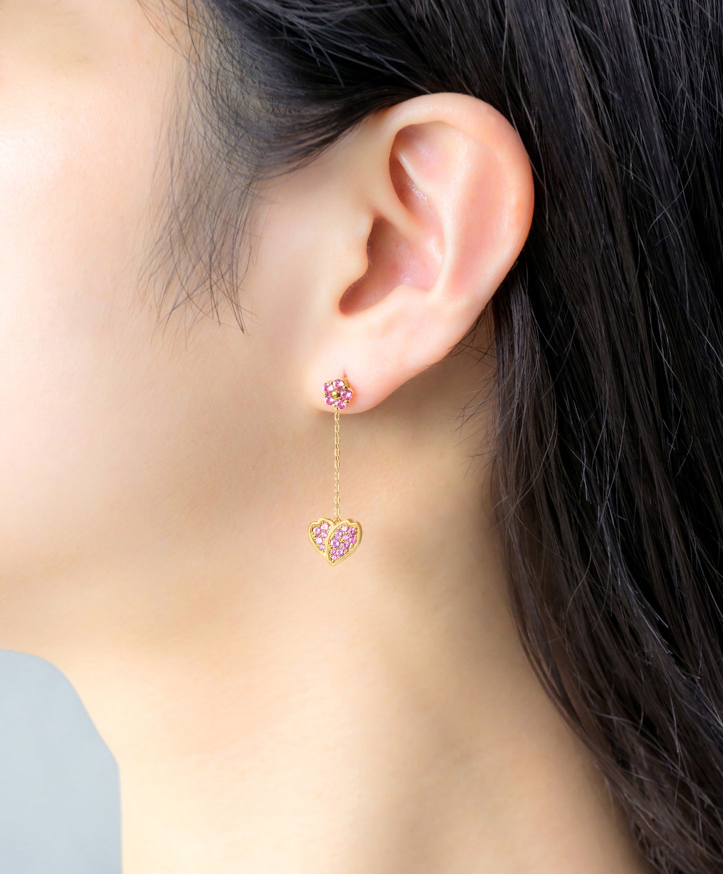 Fauna Heart Fairy Sakura Diamond Swing Pierce Petal
