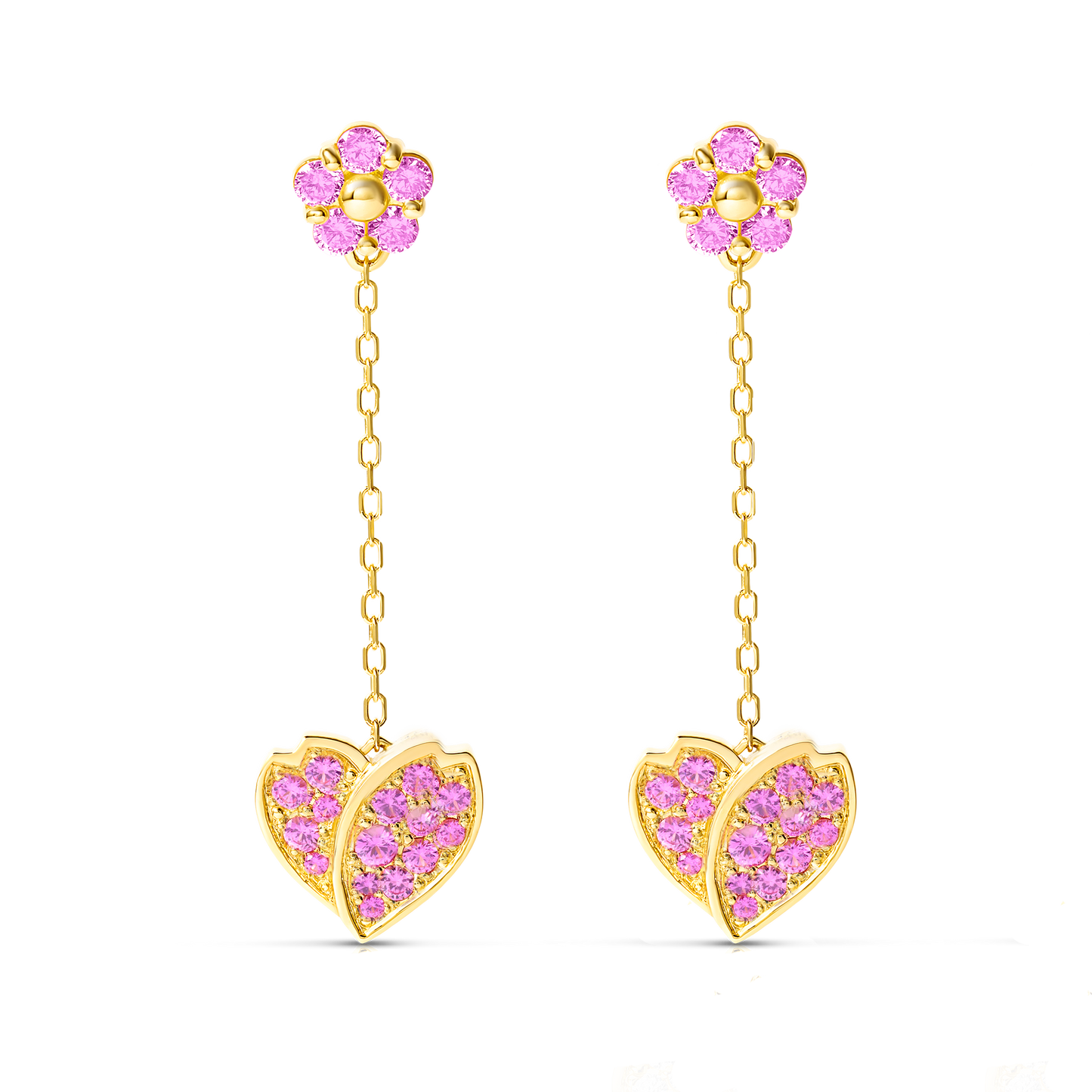 Fauna Heart Fairy Sakura Diamond Swing Pierce Petal