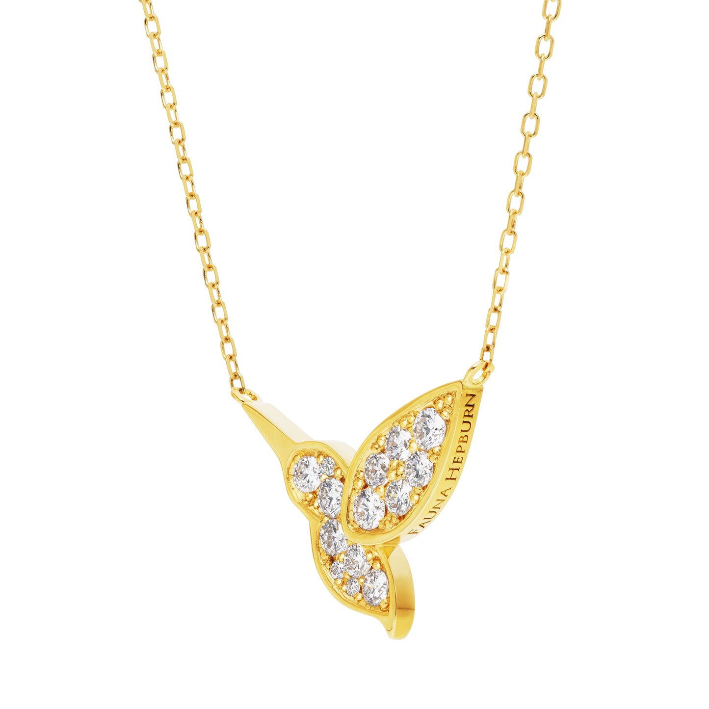 Fauna Heart Fairy Sakura Diamond Necklace