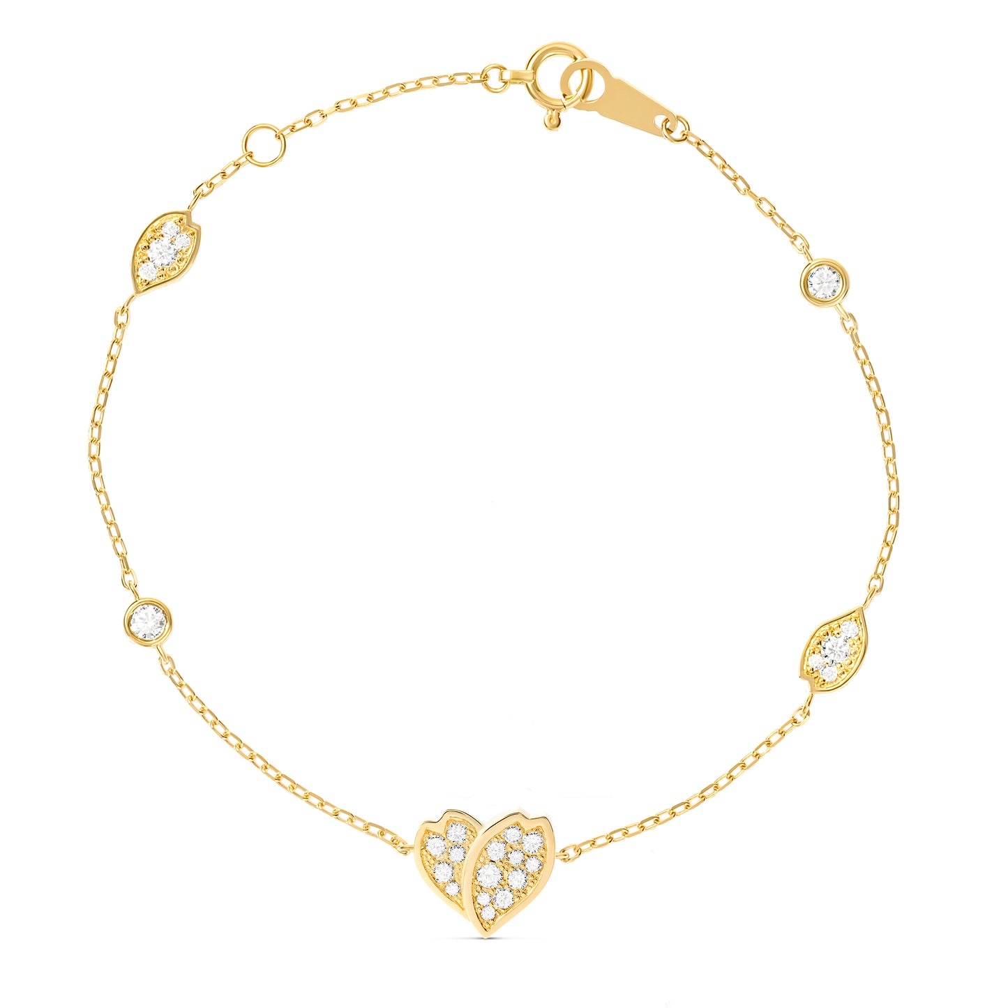 fauna heart diamond bracelet