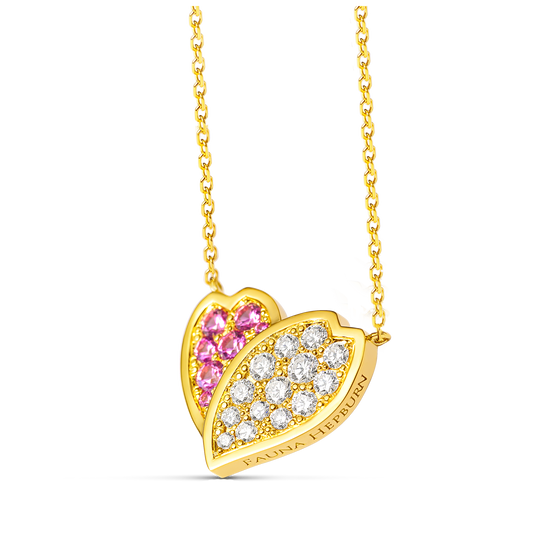 Fauna Heart Fairy Sakura Diamond Necklace