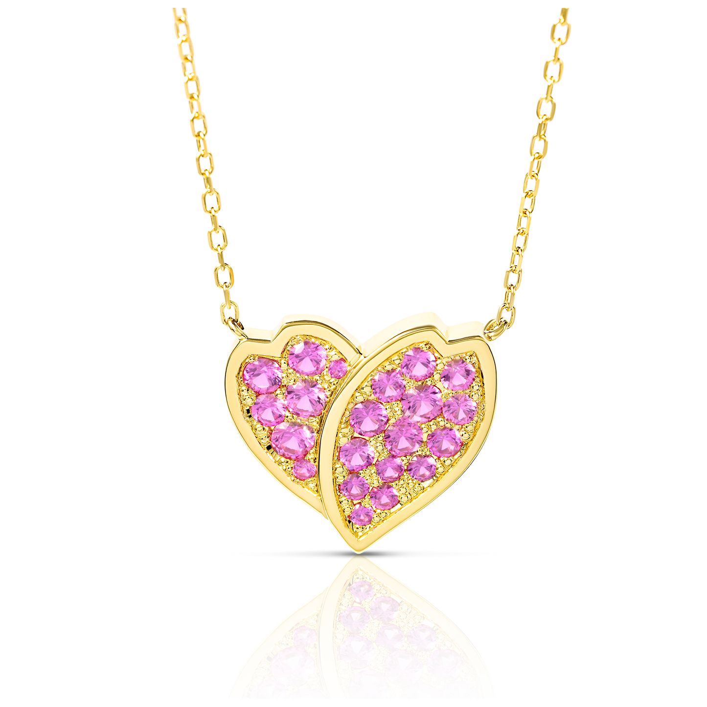 Fauna Heart Fairy Sakura Diamond Necklace
