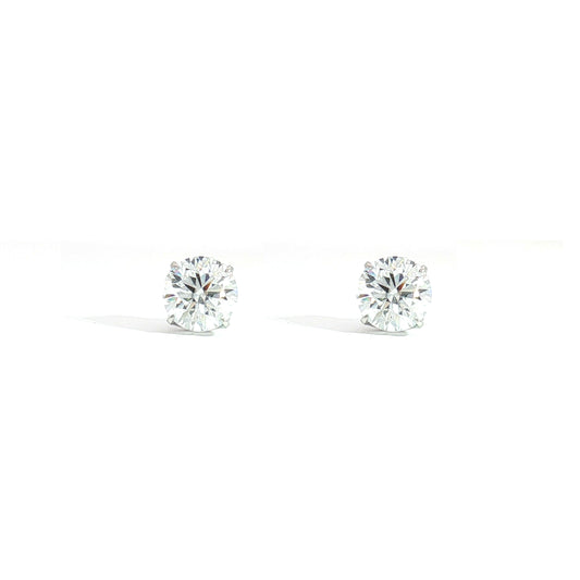 SIRIUS SOLITAIRE PIERCED EARRINGS 1.0ct