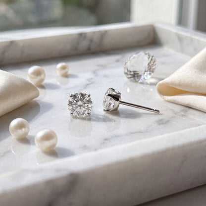 1.0ct SIRIUS SOLITAIRE PIERCED EARRINGS | PRELUDE