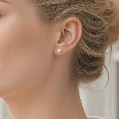 2.0ct SIRIUS SOLITAIRE PIERCED EARRINGS | PRELUDE